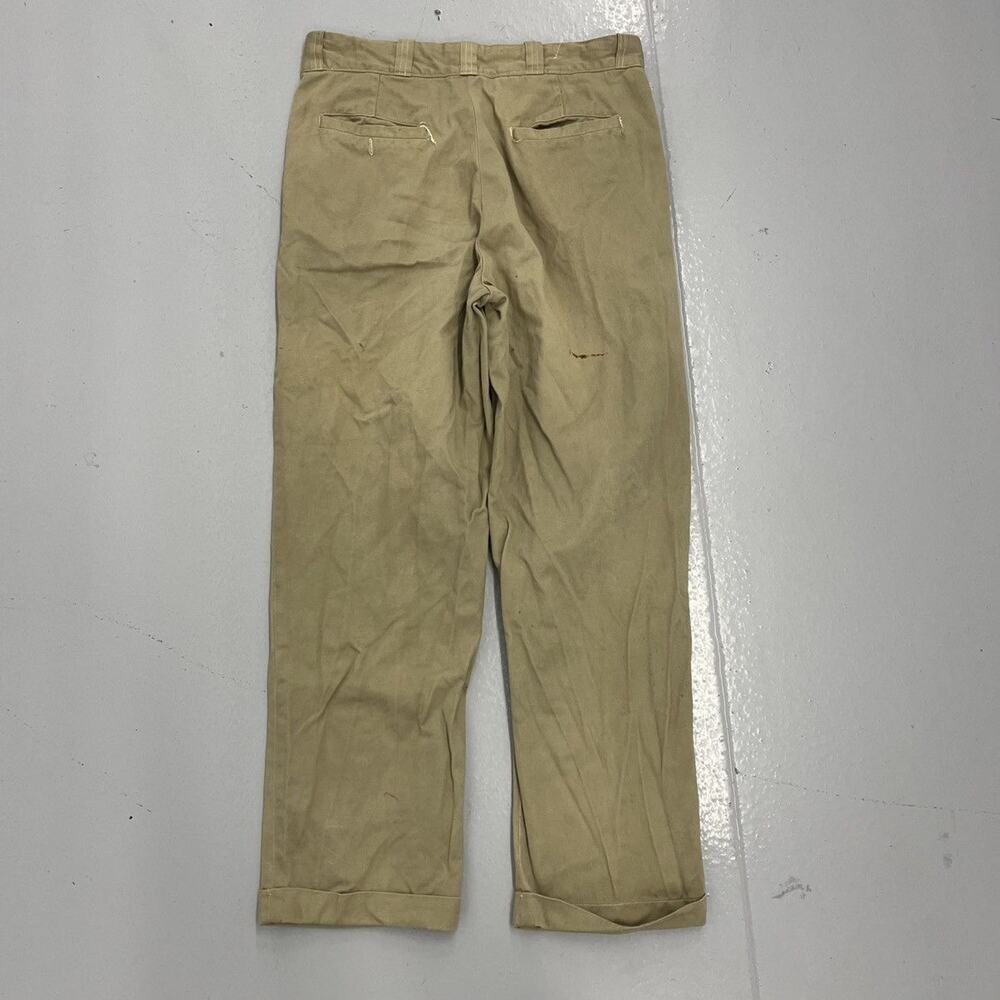 Vintage 60s Mr. Van Dyke Tan Sanforized Workwear Chino 31x26 - Picture 3 of 4